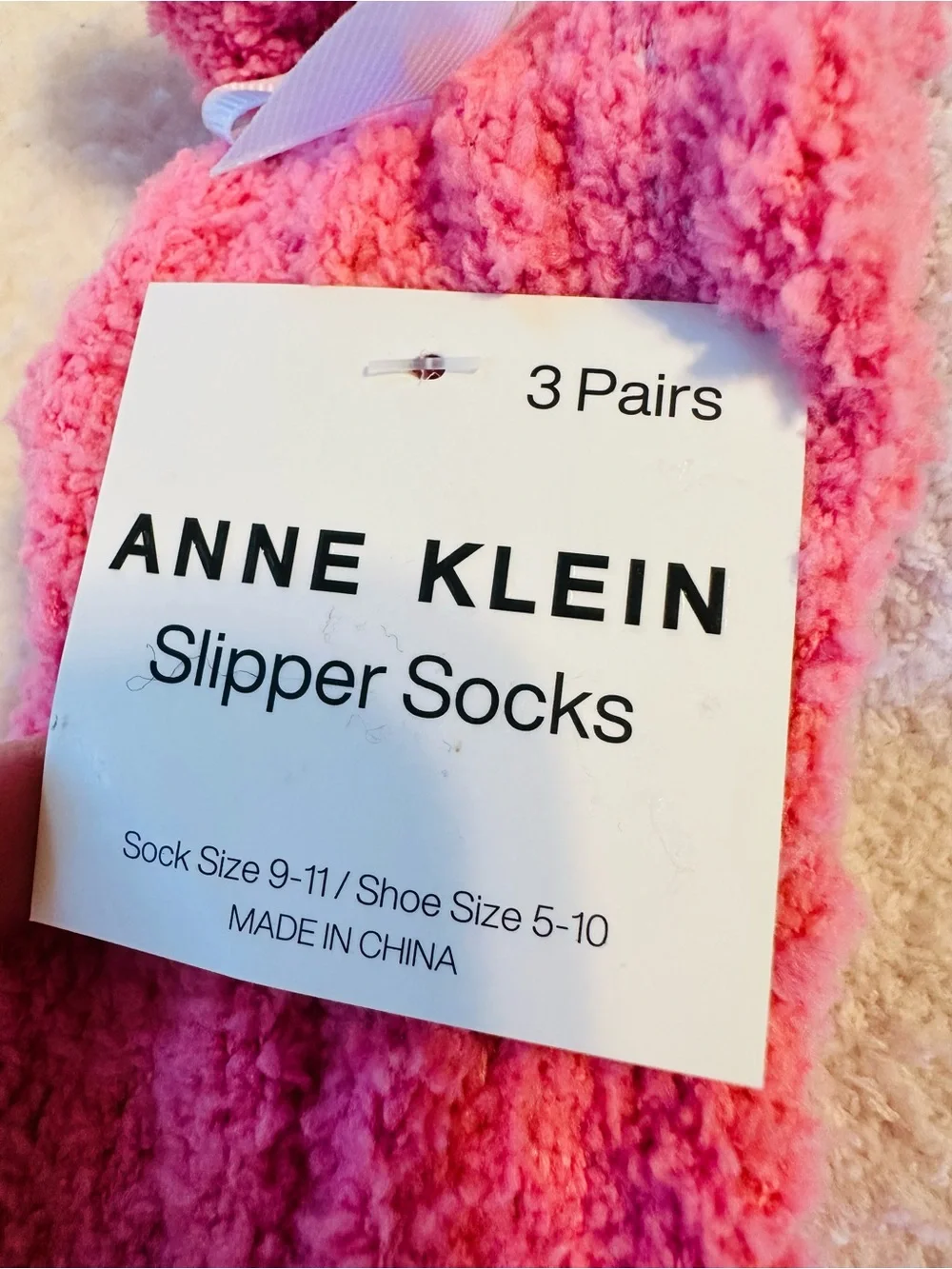 Plush Anne Klein Slipper Socks